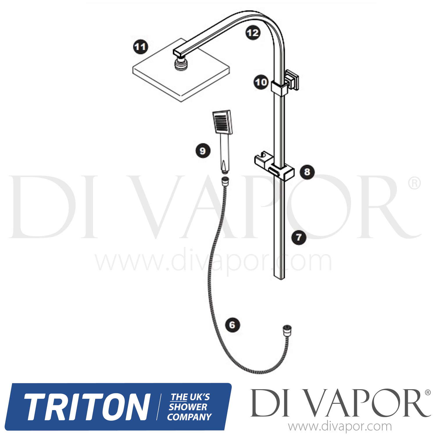 Triton Muse Bar Mixer Shower with Diverter January 2021 Spare Parts